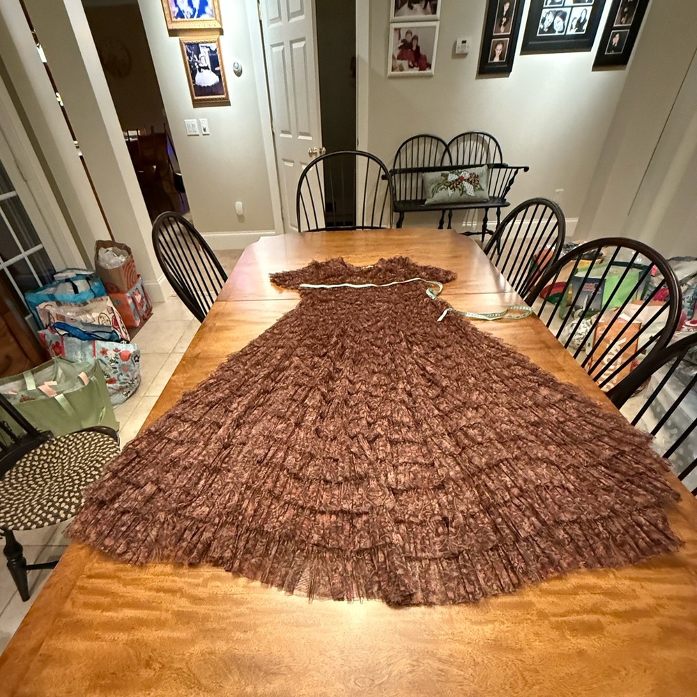 MAC DUGGAL women’s  Ruffled Tiered A-Line Evening Gown 8042 - Picture 8 of 13